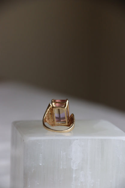 10K Ametrine Asymmetrical Ring