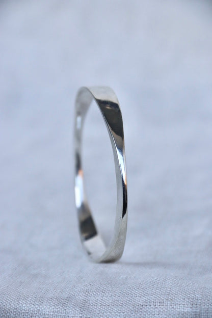 Sterling Silver asymmetrical bangle bracelet
