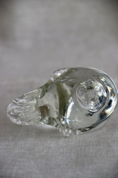 Clear Glass Bird Figurine