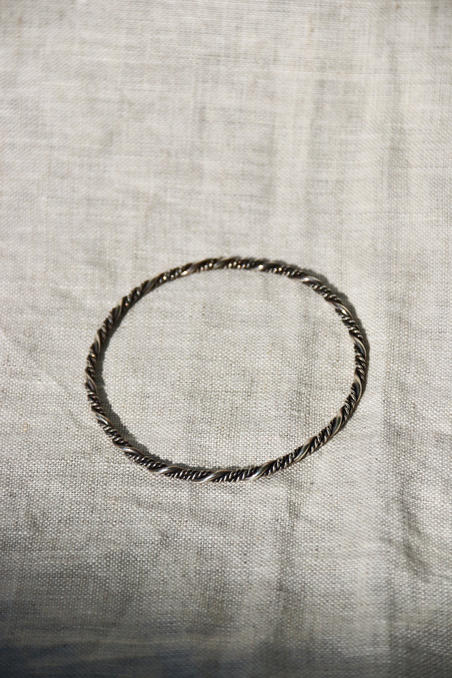 Sterling Silver Twisted Braid Bangle Bracelet