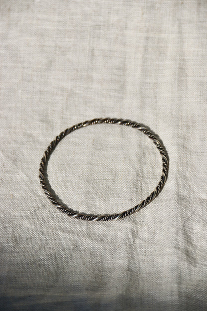 Sterling Silver Twisted Braid Bangle Bracelet