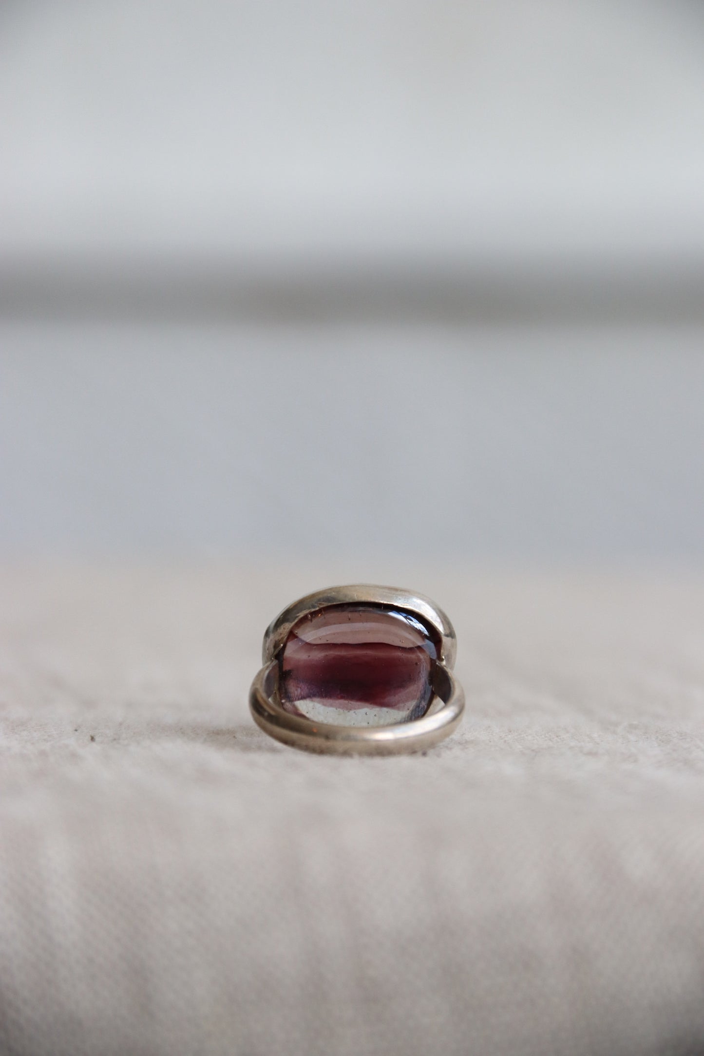 Sterling Silver and Glass Ring