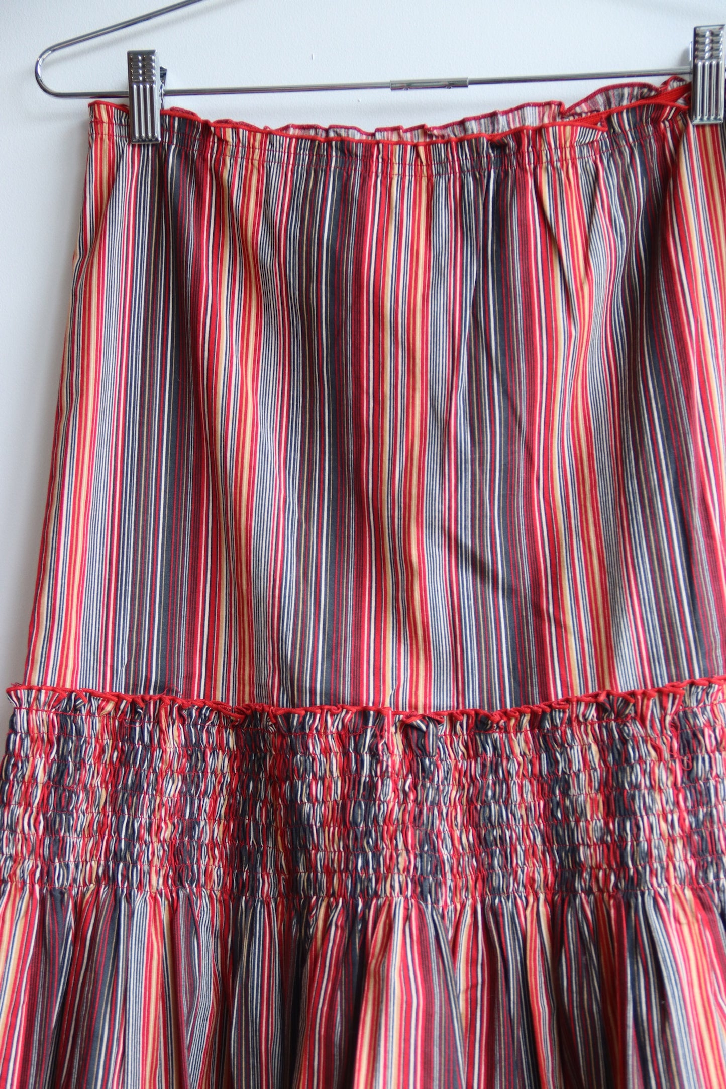Wet Seal Red Striped Skirt