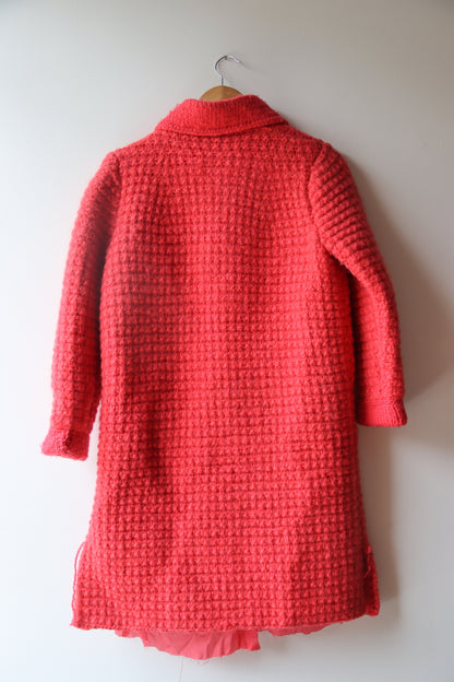 Pink Knit Coat - as is