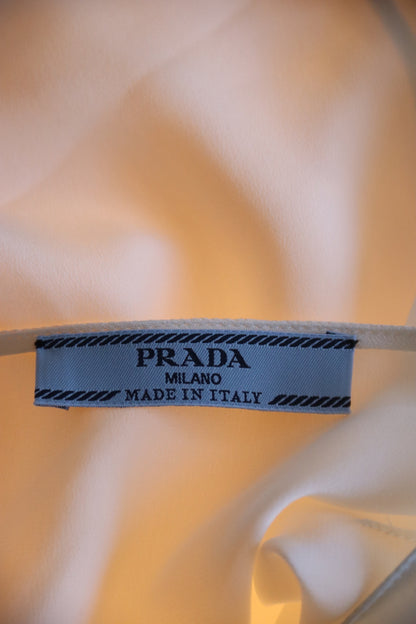 Prada Semi Sheer White Skirt