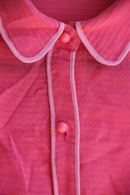 Ann Taylor pink raw silk top