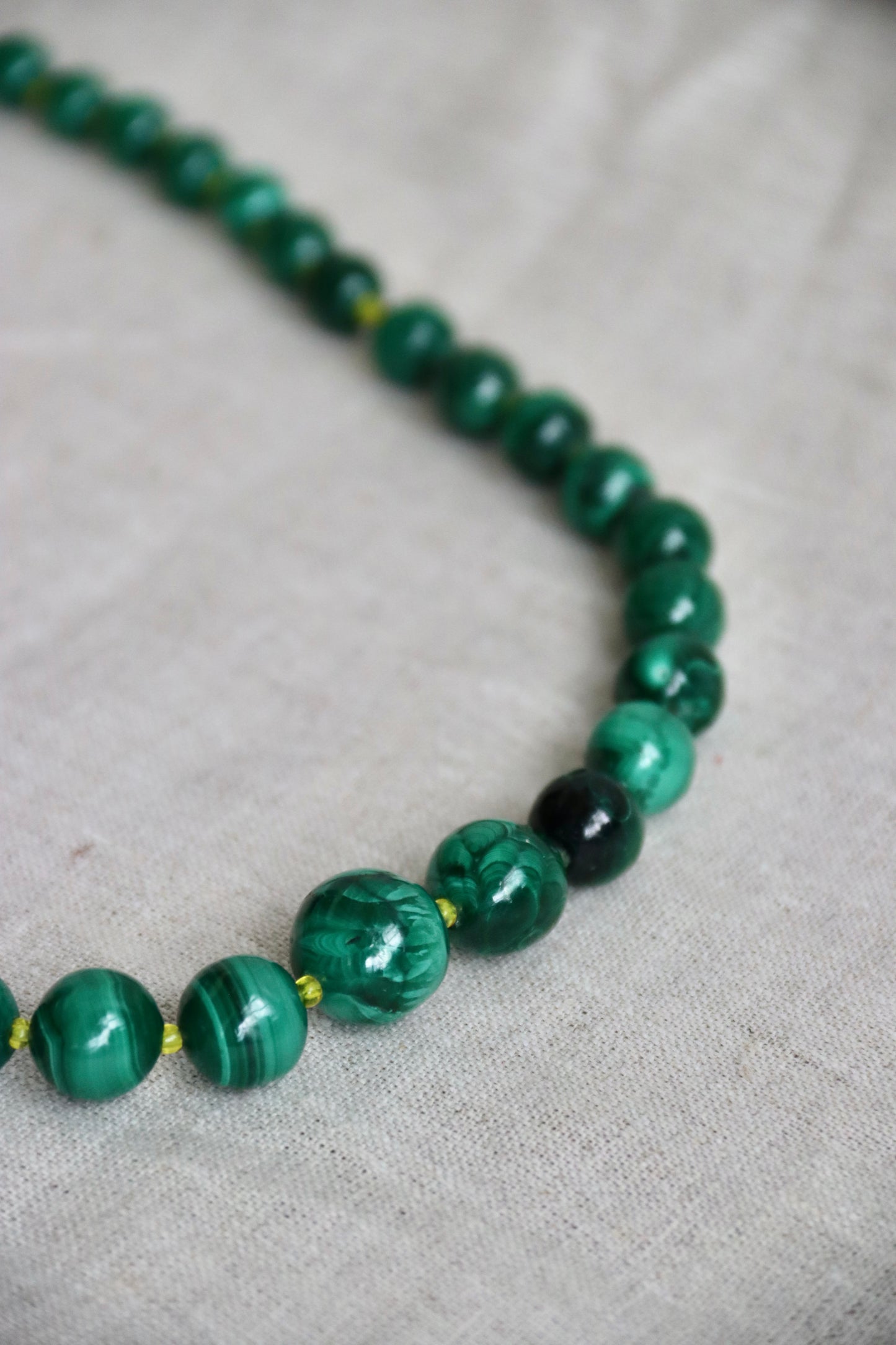 Green Stone Beaded Necklace