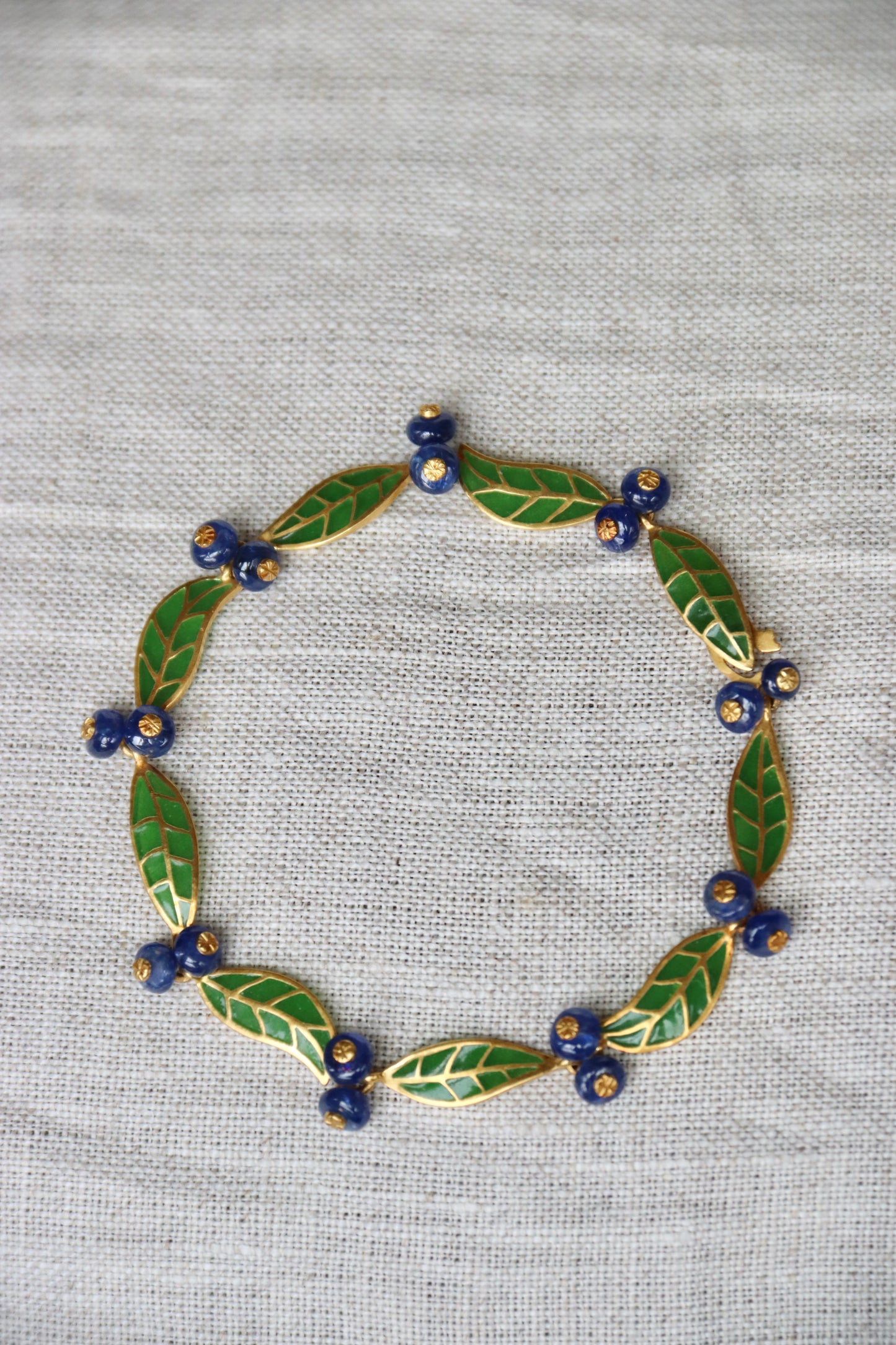 T.W. McClelland Sapphire Blueberry Bracelet - 18K Gold