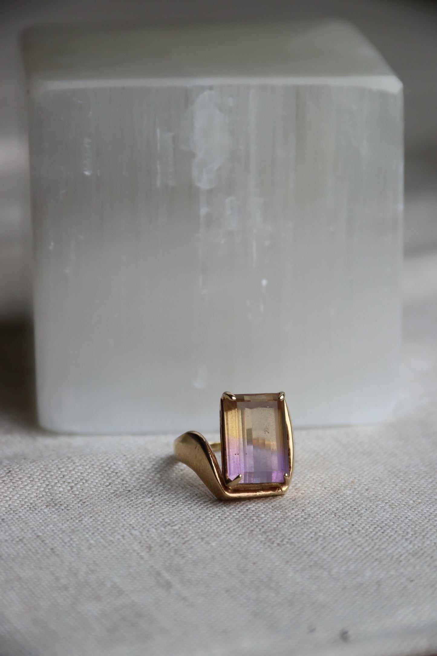 10K Ametrine Asymmetrical Ring