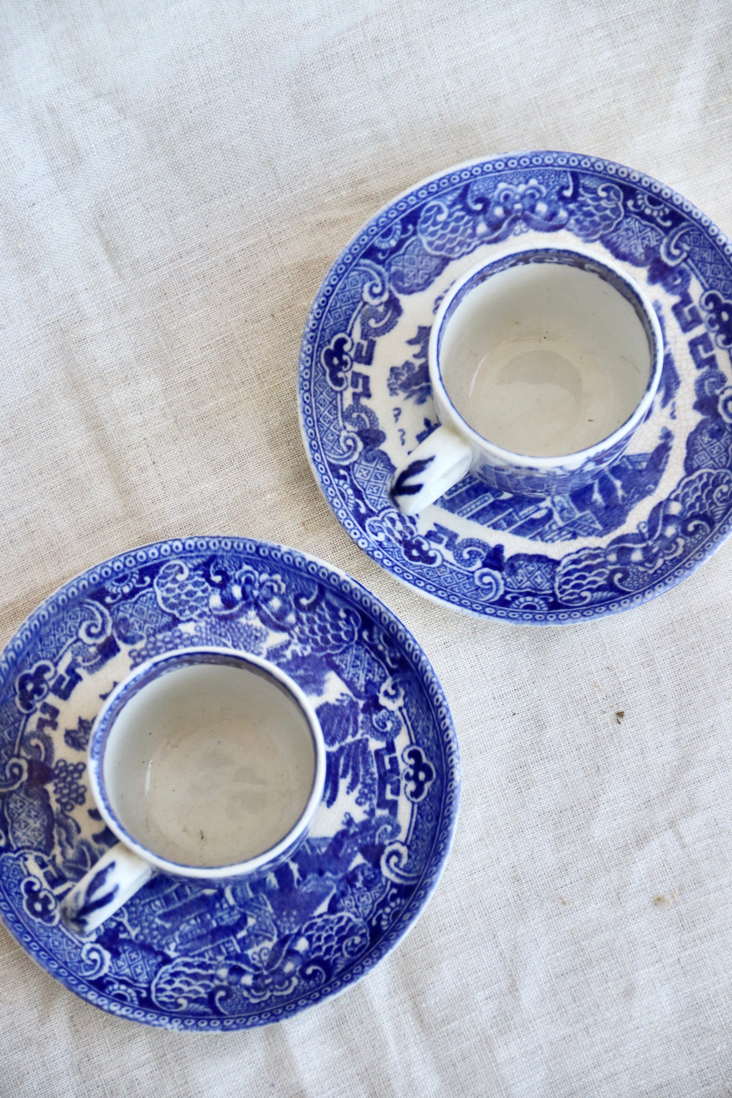 Set of 2 Antique Wedgewood Teacup and Saucers