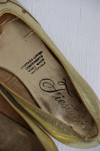 Vintage Gold Bejeweled Shoes