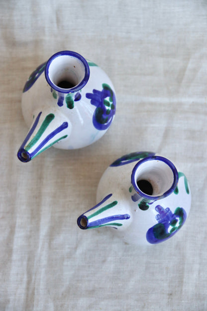 Set of 2 Vintage Spanish Ceramic Vessels