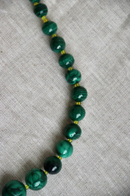 Green Stone Beaded Necklace