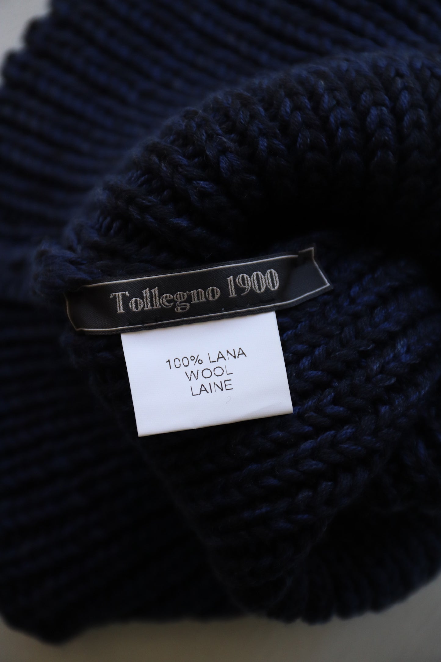Tollegno 1900 Blue Knit Beanie Hat
