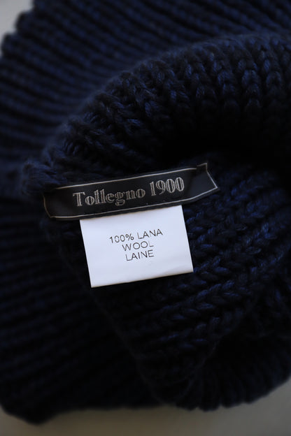 Tollegno 1900 Blue Knit Beanie Hat
