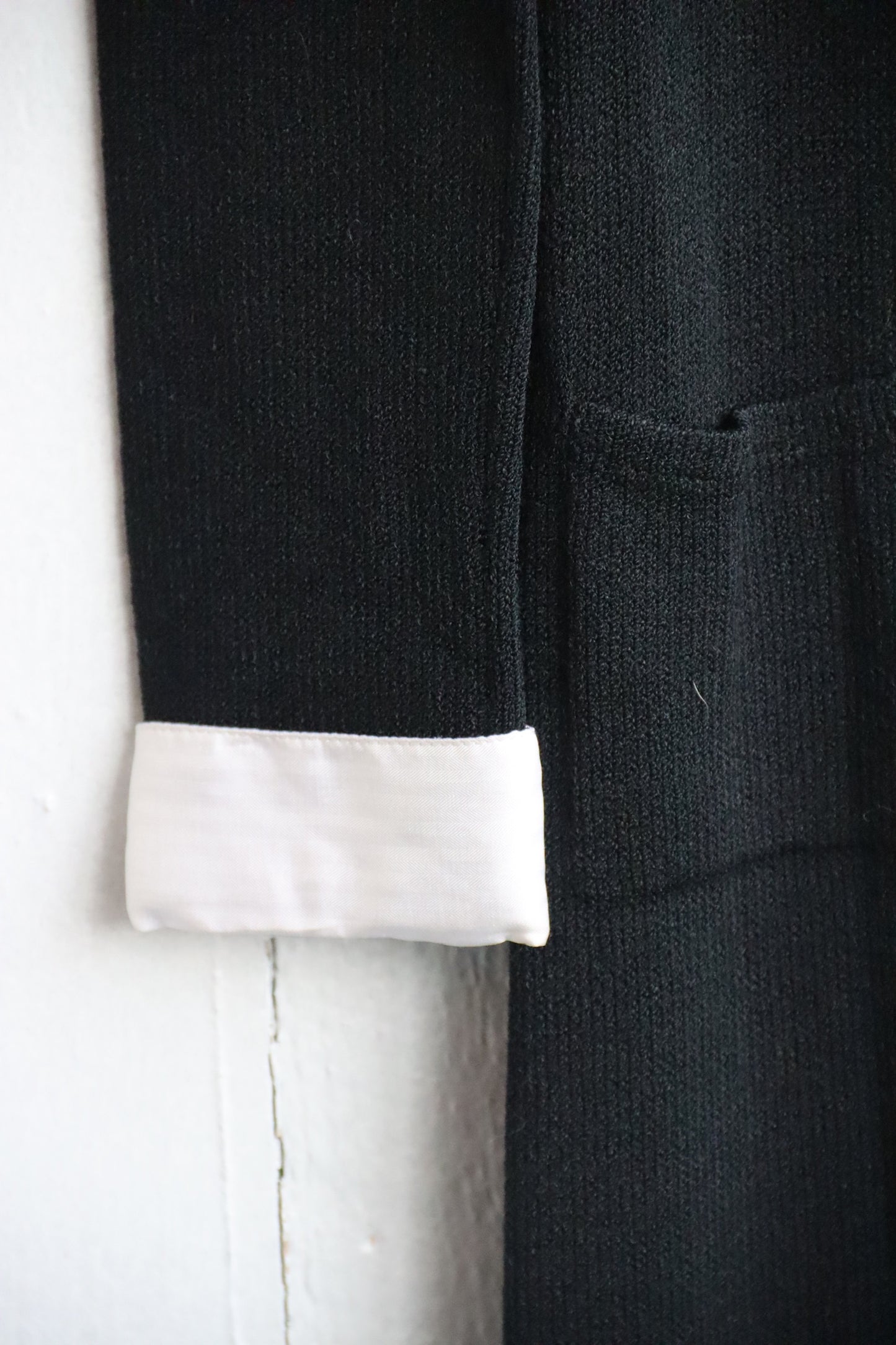 St. John Santana Black w/ White Collar Dress