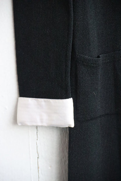 St. John Santana Black w/ White Collar Dress