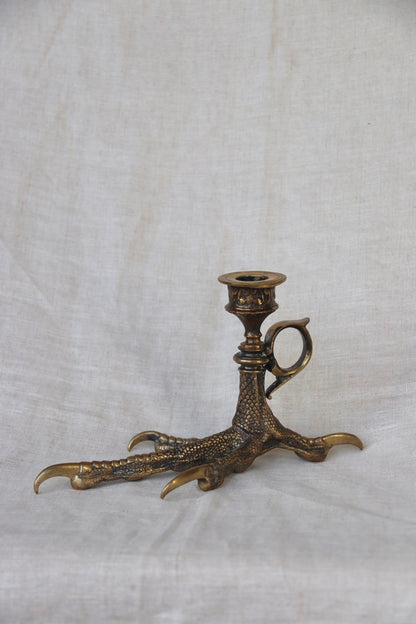 Brass Claw Candlestick