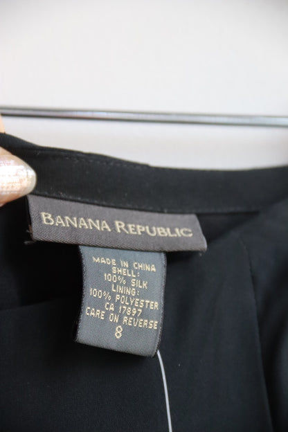 Vintage Banana Republic Black Silk Maxi Skirt
