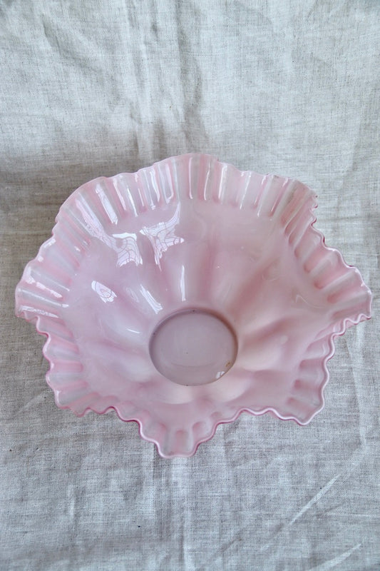 Pink Ruffle Edge Bowl