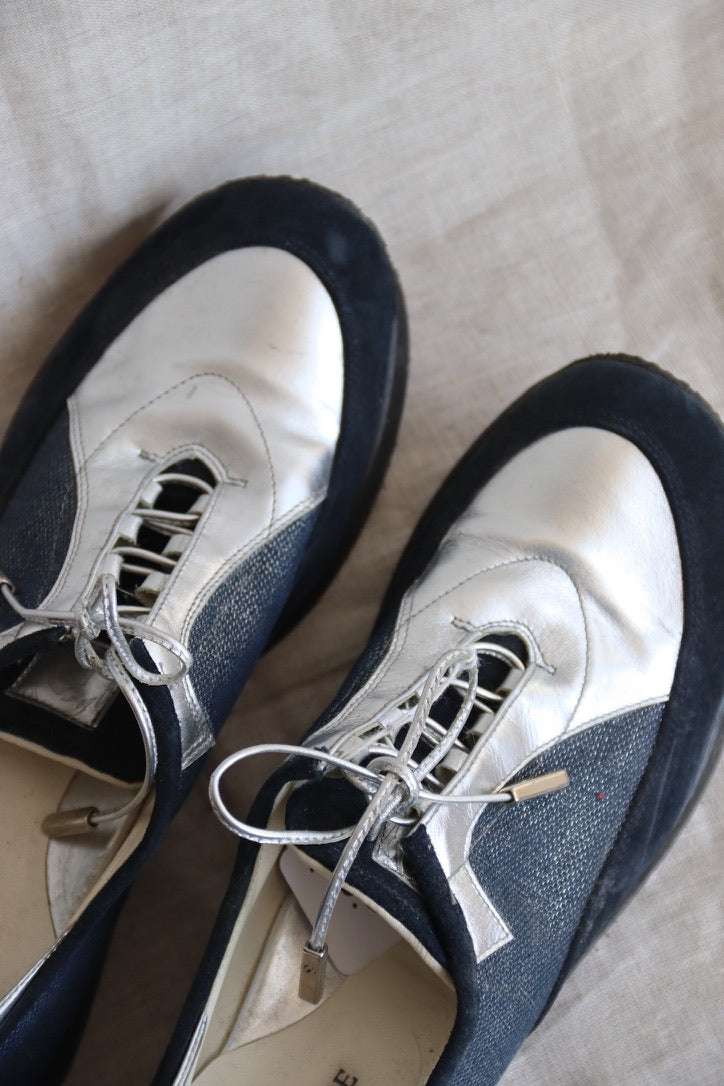 Taryn Rose Silver Sneakers