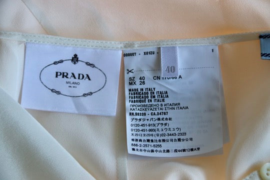 Prada Semi Sheer White Skirt