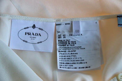 Prada Semi Sheer White Skirt