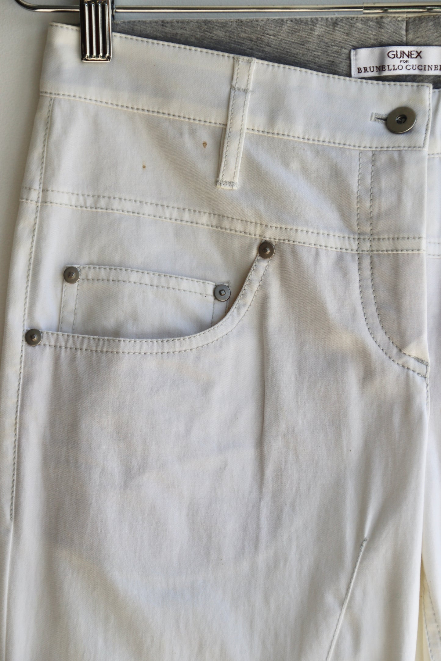 Gunex for Brunello Cucinelli White Pants