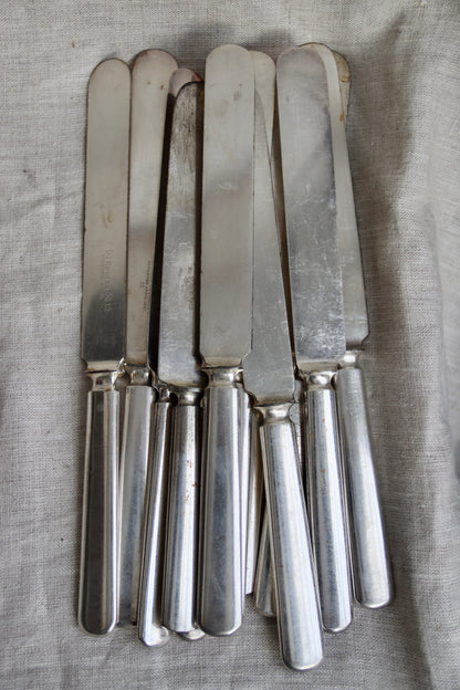 28 Piece Vintage Set of Rogers Sterling Silver Plated Knives and Forks