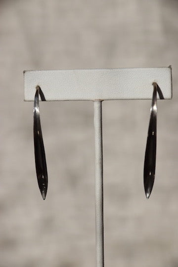 Sterling Silver Leaf Drop Earrings