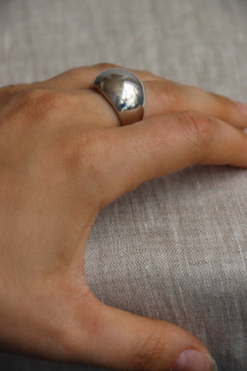 Sterling Silver Round Ring