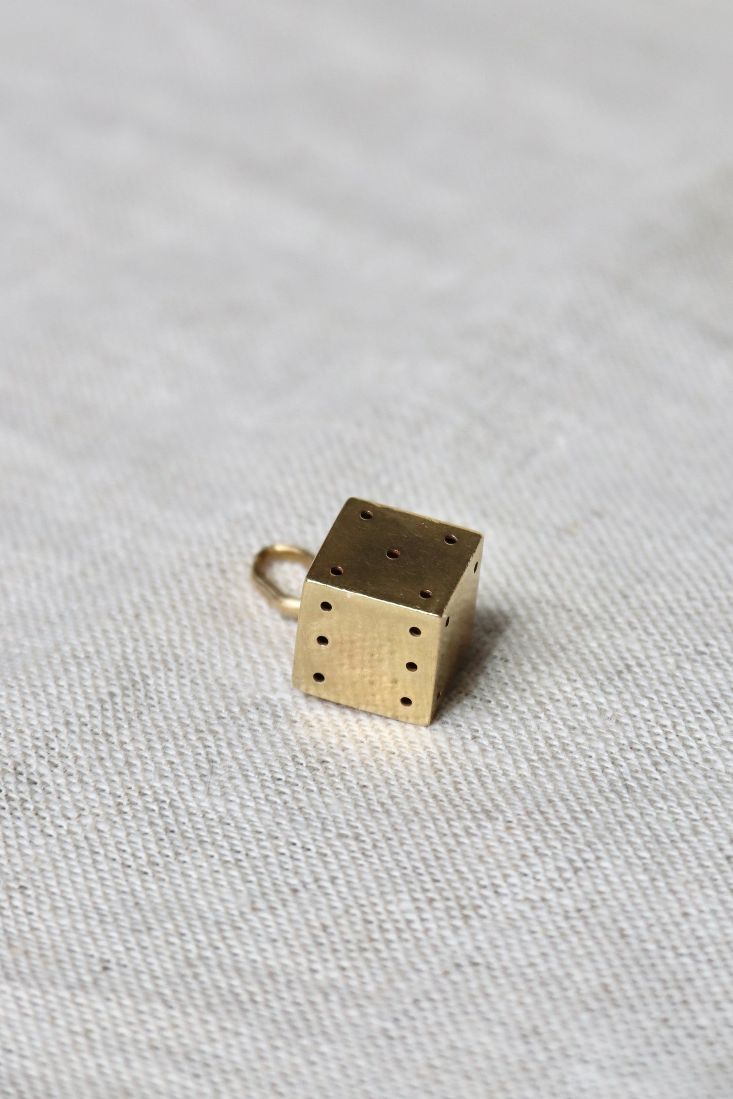 Dice Pendant - 14k Yellow Gold