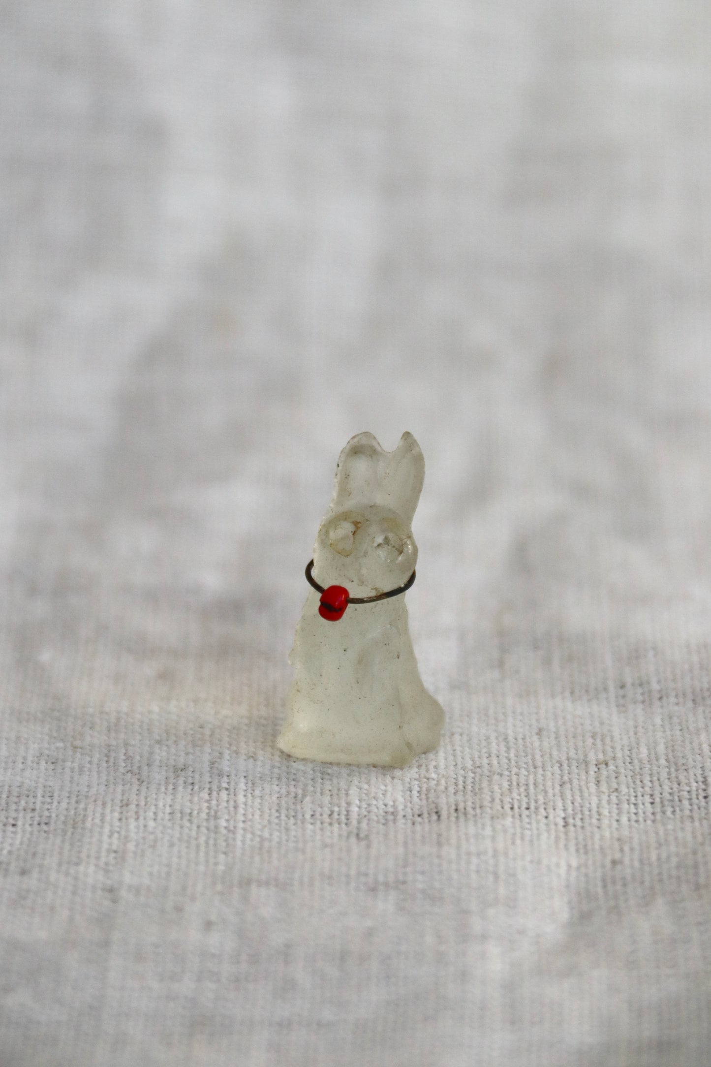 Miniature glass bunny