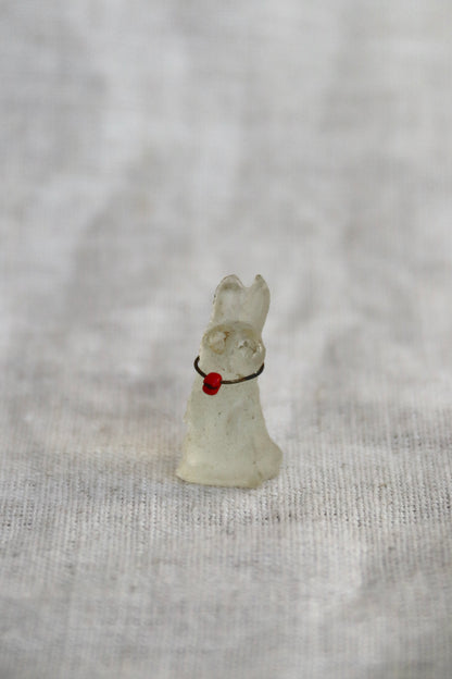 Miniature glass bunny