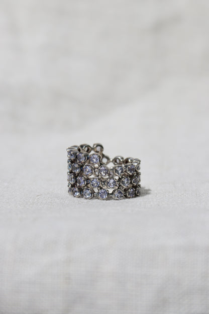 Sterling Silver Tanzanite Multi-Row Eternity Ring