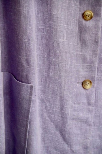 Lavender Purple Linen Suit Jacket - As Is