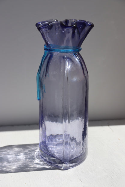 Purple Glass Bag Vase
