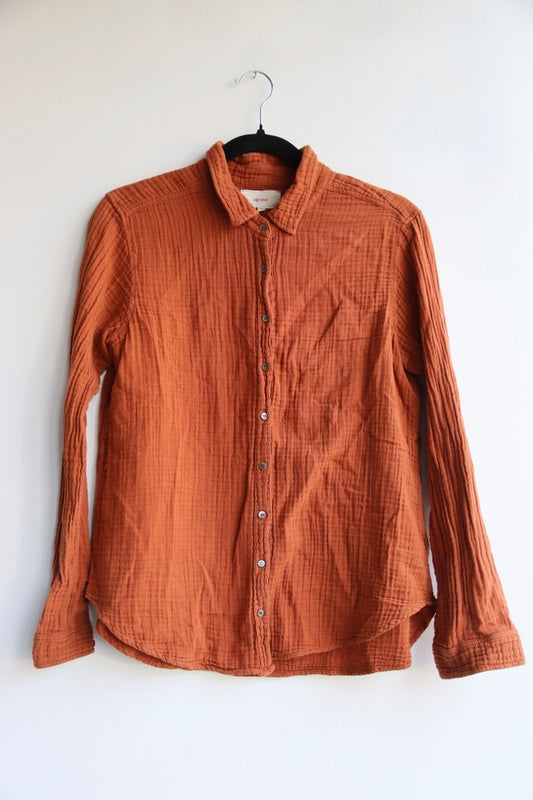 Xirena Burnt Orange Gauze Top