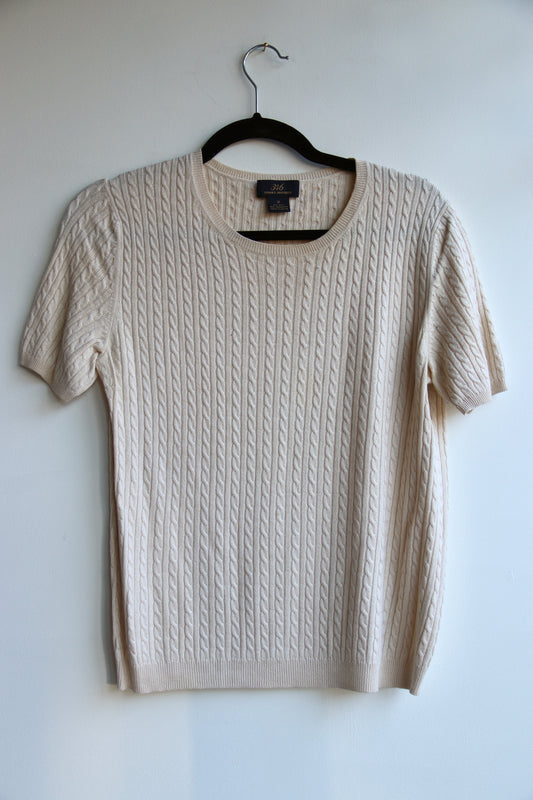 Brooks Brothers Cream Silk Cashmere Top