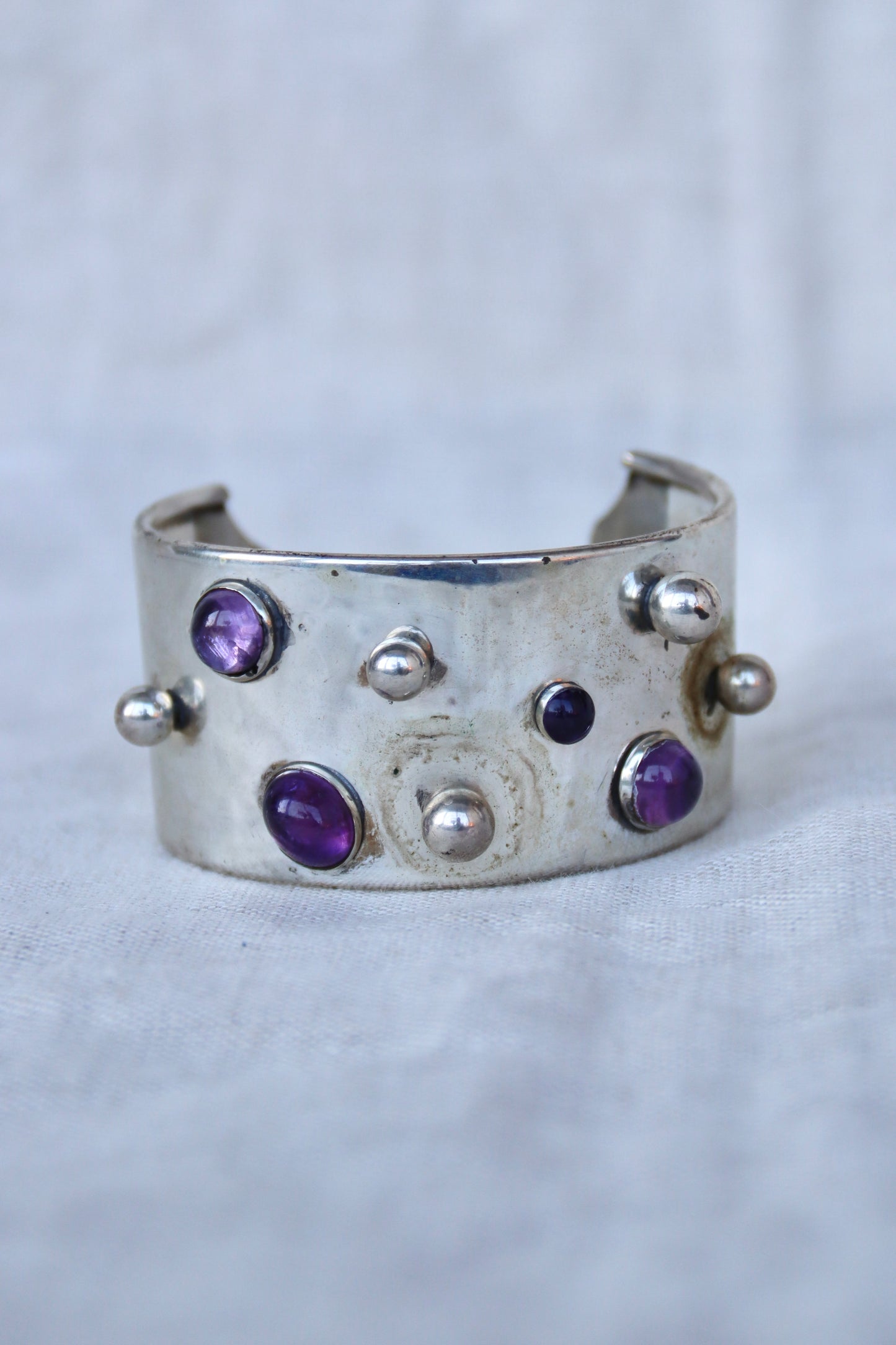 Louise Parrish Sterling silver cuff with amethyst
