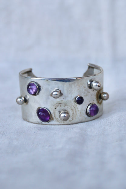 Louise Parrish Sterling silver cuff with amethyst