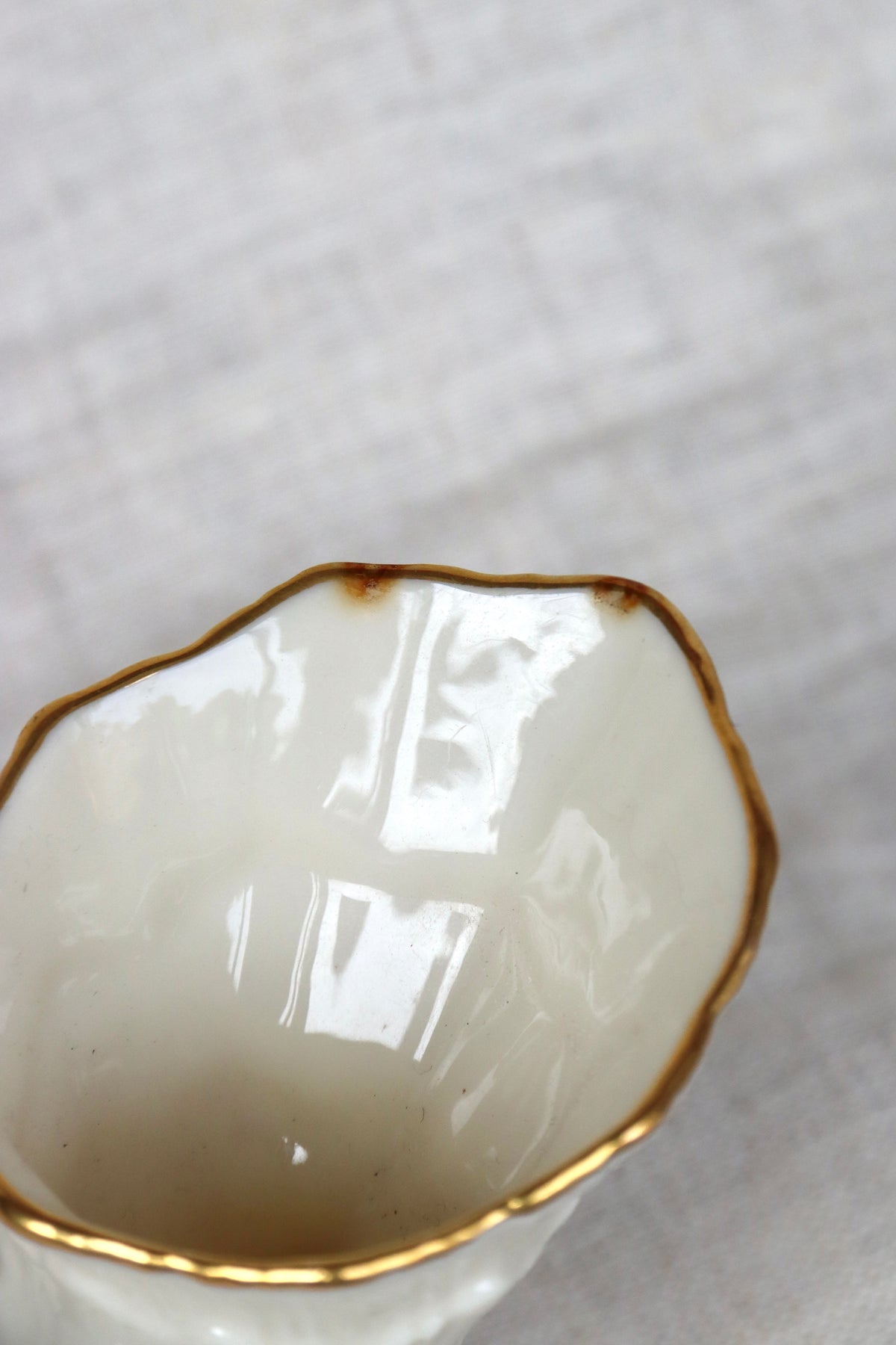 Lenox Gold Rim Cornucopia Mini Vase