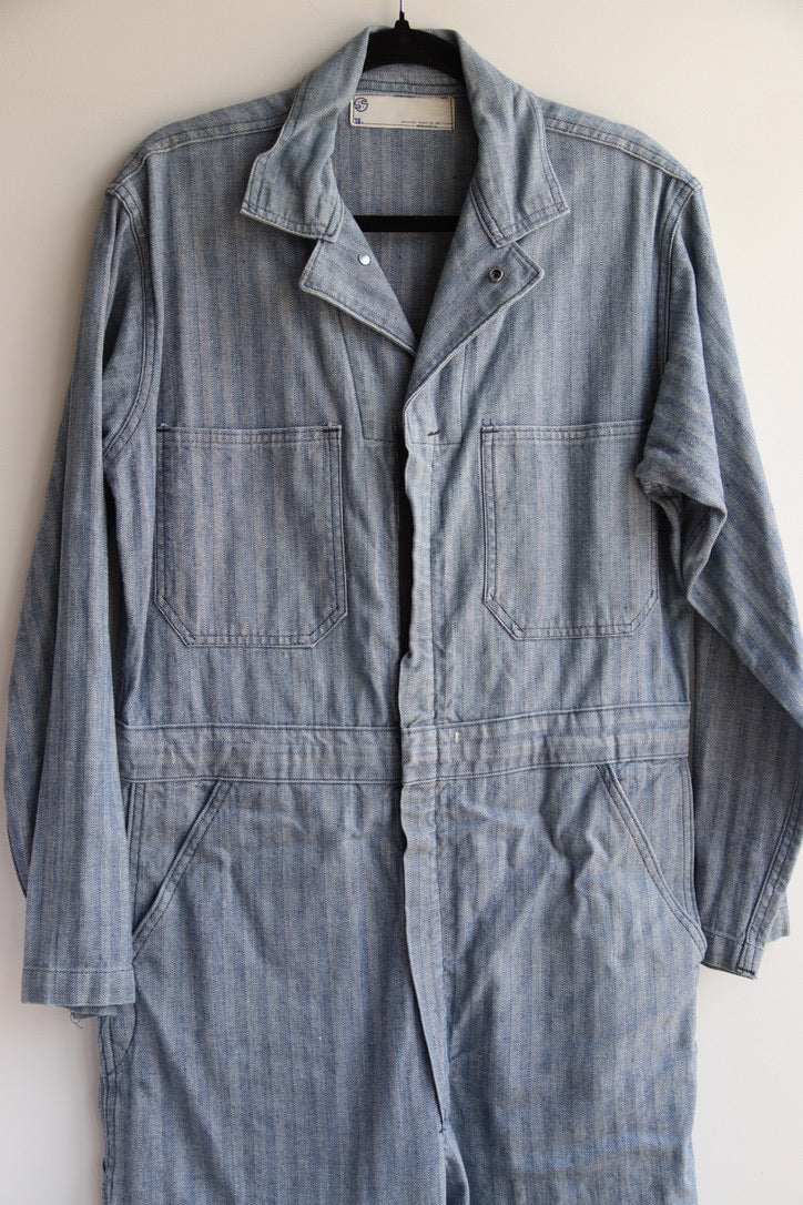 Blue Striped Coveralls