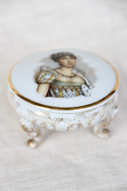 Limoges La Martinique Trinket Box with Josephine Bonaparte, Napoleon's Wife