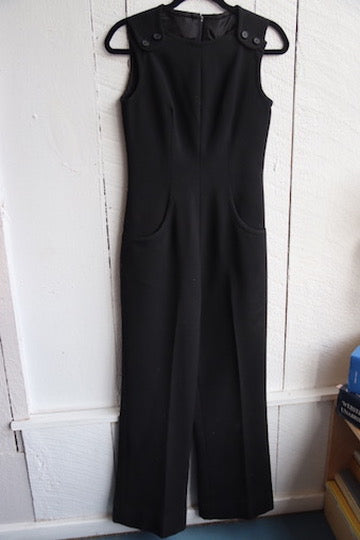 Vintage Black Knit Jumpsuit - as is