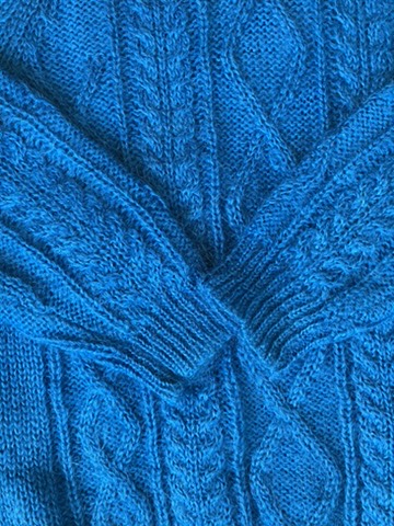 Emily Electric Blue Acrylic and Mohair Sweater