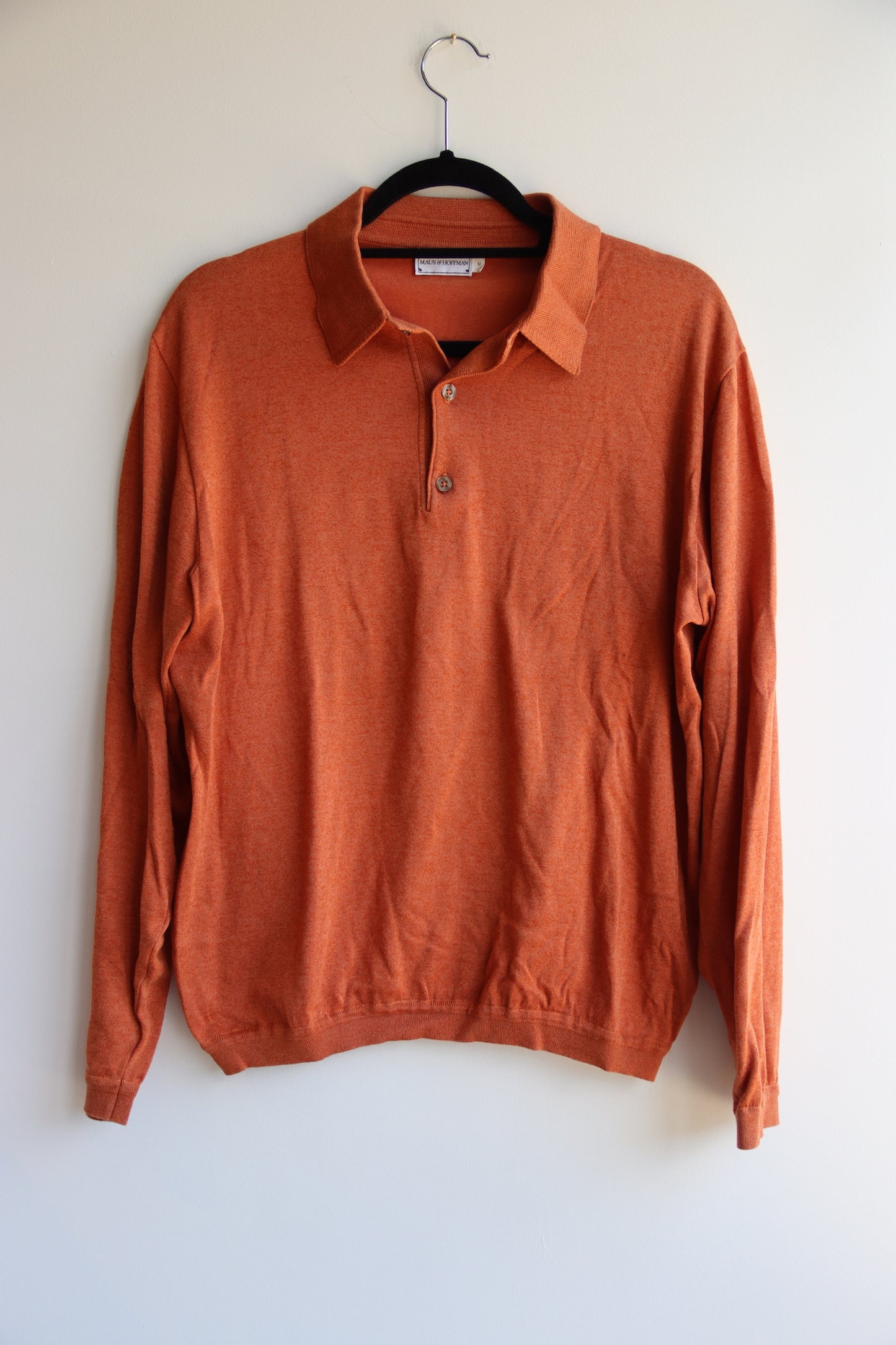 Maus & Hoffman Orange Polo Long Sleeve Top