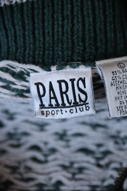 Green Cotton Knit Sweater - as is