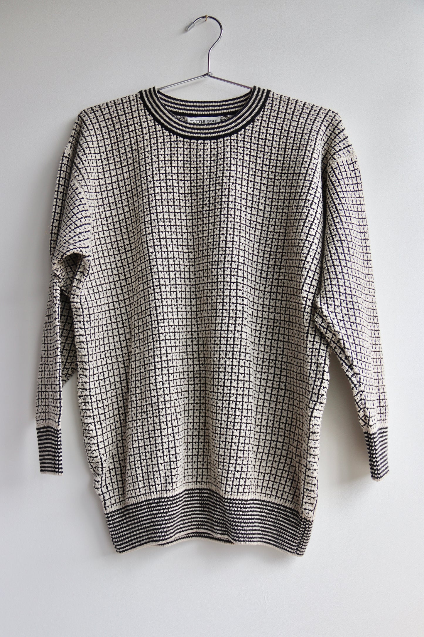 Tuttle Golf Black and White Sweater