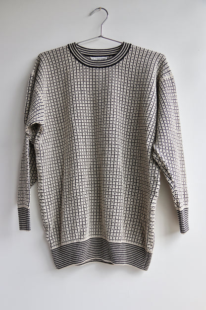 Tuttle Golf Black and White Sweater